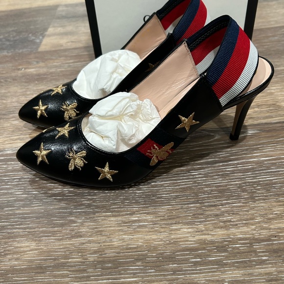 Gucci leather sling back heels, authentic - Picture 2 of 10